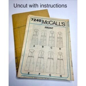 Vintage McCall's 7240 Jumper Pattern | 1994 Sewing Pattern | Uncut  90s